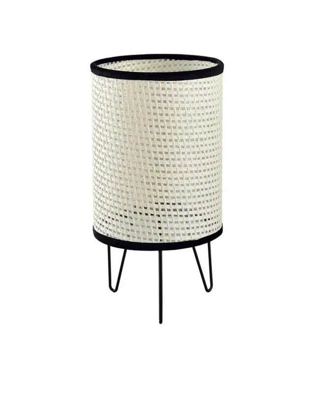 Alta Calidad Lámpara de mesa 30cm en metal y tela rejilla E14