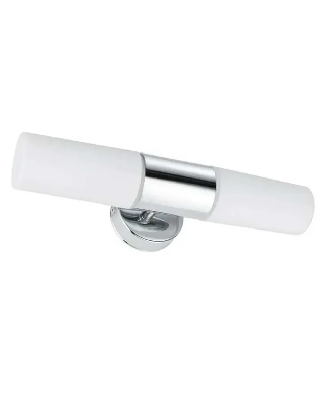 Aplique baño 33cm metal y vidrio cromo y opal 2xE14 IP44 Rebajas