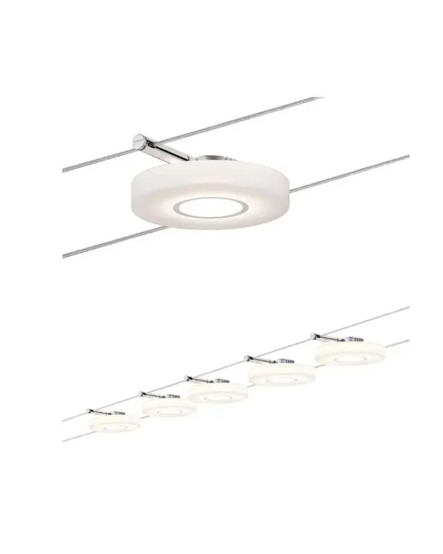 Sistema de cable LED 5x4,3W 230V/12V cromo satinado Mejor Precio