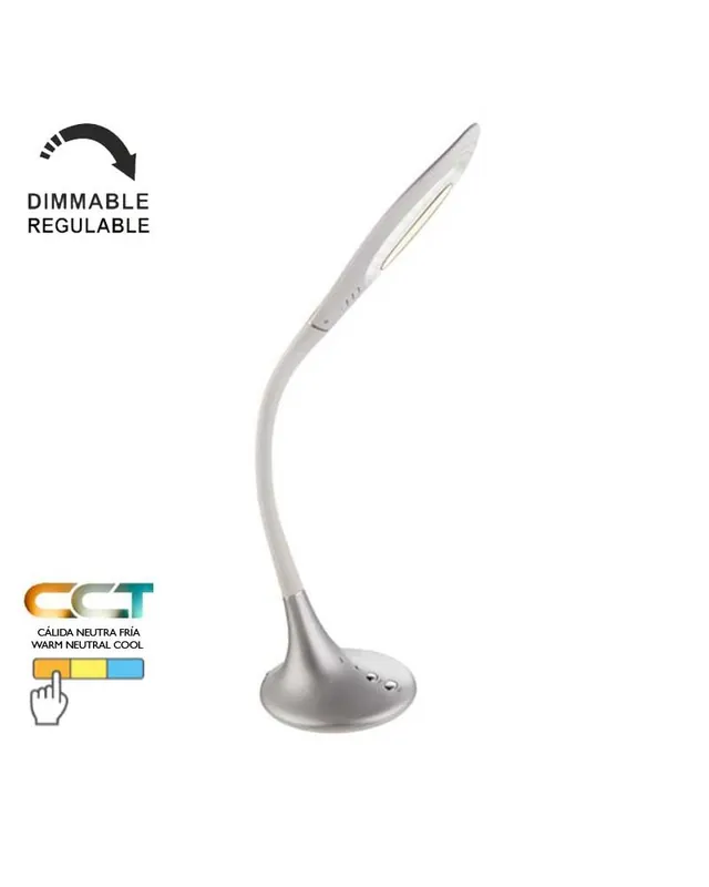 Barato Flexo 79cm acabado en plata LED 10W 750LM CCT