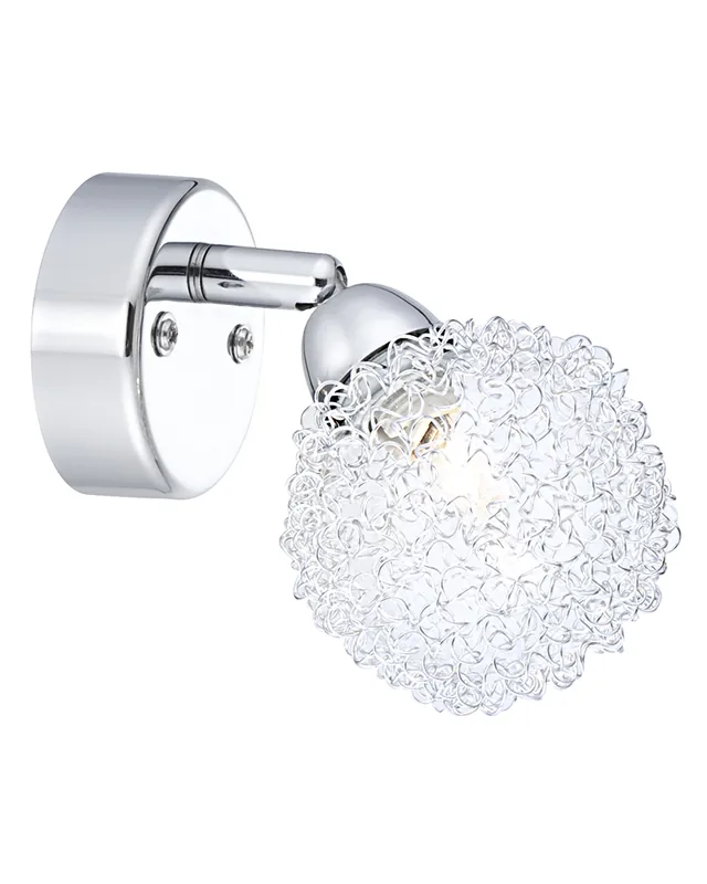 Profesional Aplique 15cm color cromo y vidrio transparente con malla de aluminio 33W G9 Bombilla incluída
