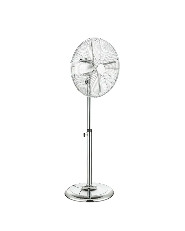 Artesanal Ventilador de pie 123cm de metal acabado en cromo 50W