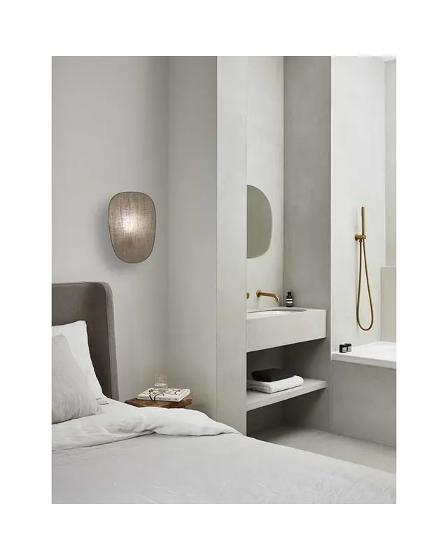 Aplique de pared pantalla 40cm de lino E27 Rebajas
