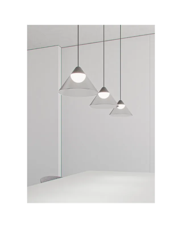 Stock Limitado Lámpara de techo de superficie acabado blanco y transparente LED 6W de 19,5cm diámetro