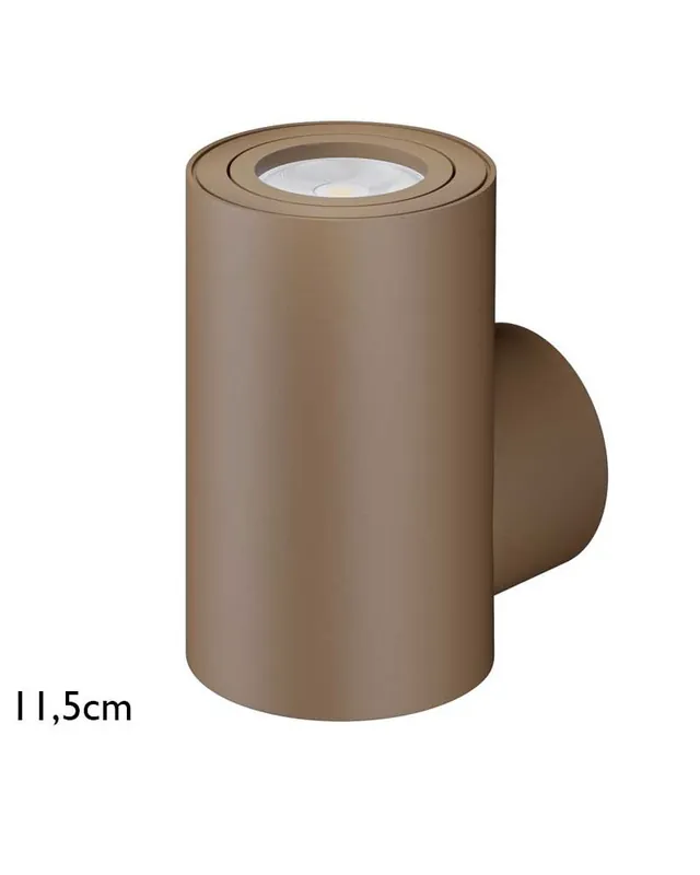 Aplique de pared 11,5cm cilindrico aluminio GU10 Marca Reconocida