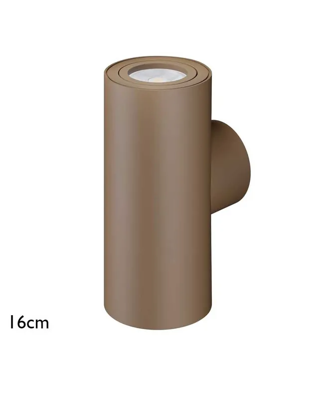 Aplique de pared 16cm cilindrico aluminio luz superior e inferior GU10 Directo De Fábrica