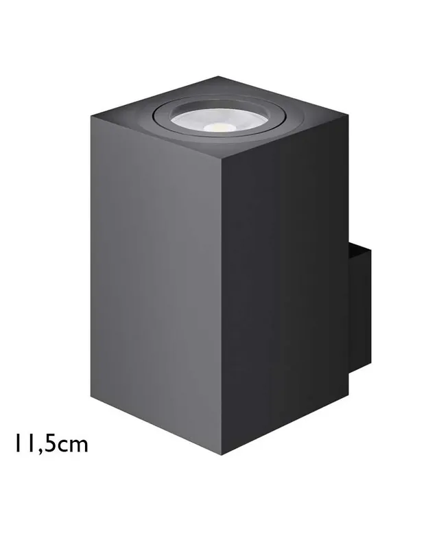 Aplique de pared 11,5cm cubico aluminio GU10 Mejor Calidad