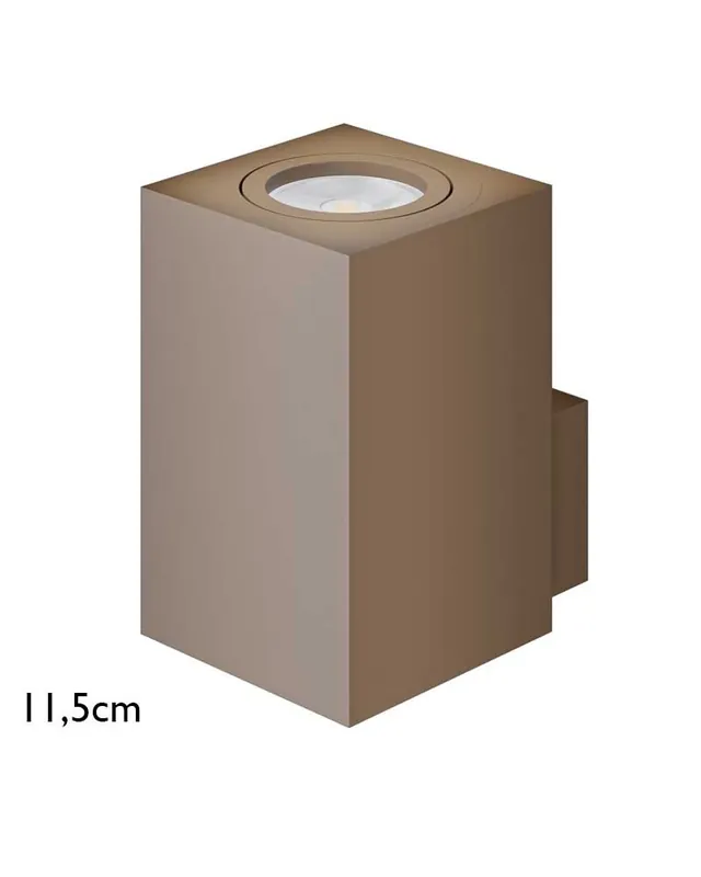 Aplique de pared 11,5cm cubico aluminio GU10 Nuevo Modelo