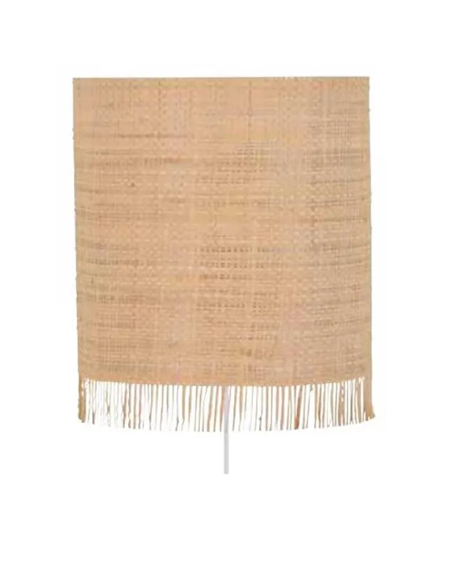 Aplique de pared 20cm de rafia con flecos acabado natural E14 Gran Oferta