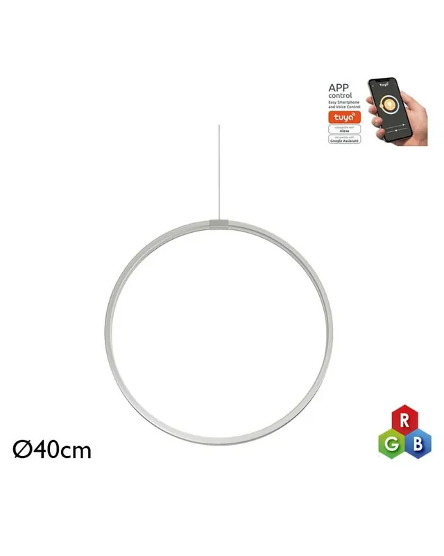 Solo Por Tiempo Limitado Lámpara de techo de 40cm LED 26W de aluminio RGB-W driver Tuya
