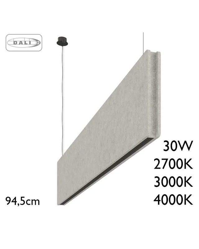 Barato Lámpara de techo de 94,5cm LED 30W de aluminio y PET reciclado varios acabados IP40 driver Dali
