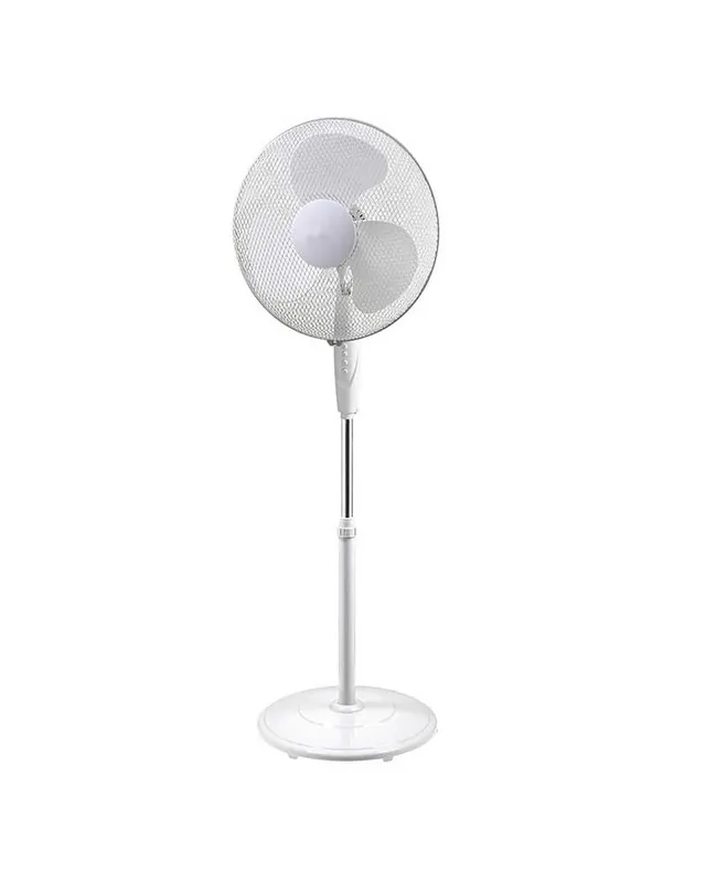 Ventilador de pie blanco 45W aspas 40cm altura regulable 110-130cm Lujoso