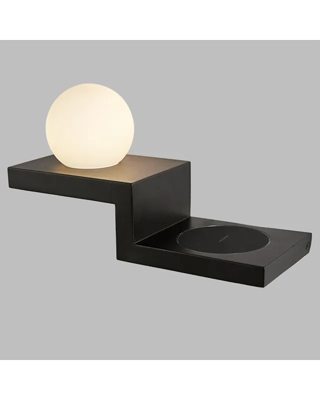 Bestseller Aplique de pared LED 32,2cm con cargador de móvil de aluminio y metal 6W 3000K