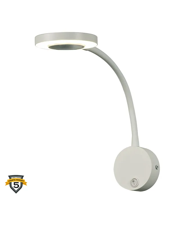 Aplique de pared LED 45cm 5W de aluminio y acrílico con interruptor On/Off De Moda