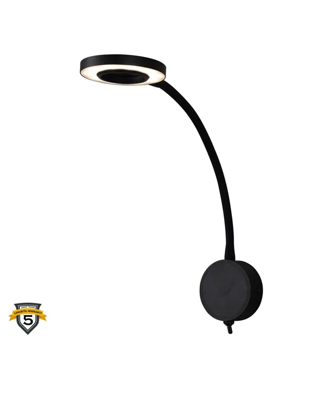 Aplique de pared LED 45cm 5W de aluminio y acrílico con interruptor On/Off Moderno