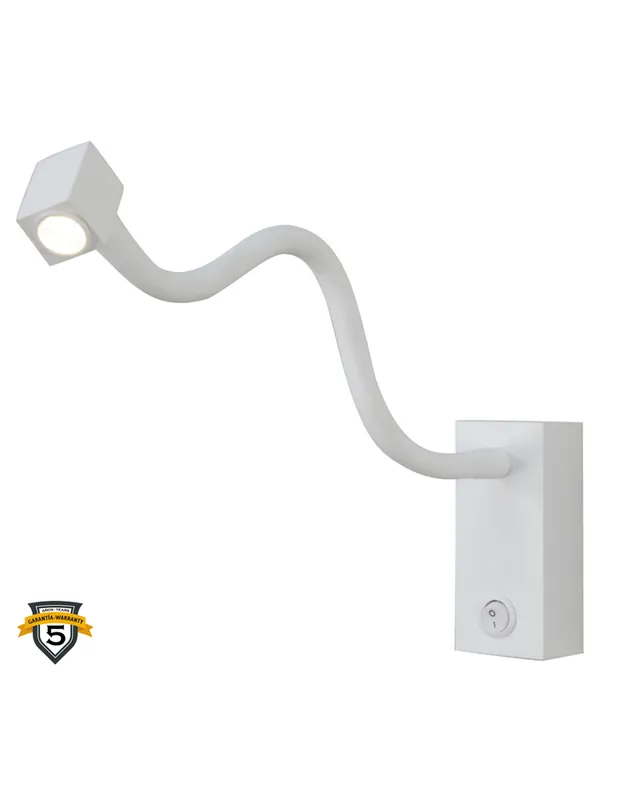 Aplique de pared LED 33,5cm 3W de aluminio y acrílico con interruptor On/Off No Te Lo Pierdas