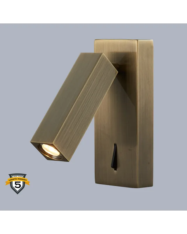 Aplique de pared LED 15cm 3W de aluminio con interruptor On/Off Solo Por Tiempo Limitado