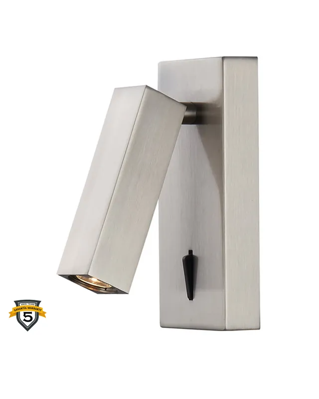 Aplique de pared LED 15cm 3W de aluminio con interruptor On/Off Gran Oferta