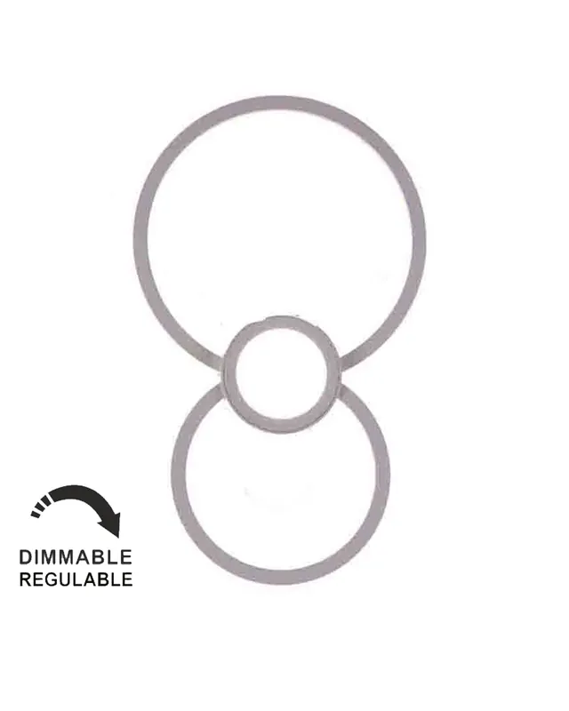 Aplique de pared LED 43cm de aluminio 24W 3000K Regulable Entrega Rápida