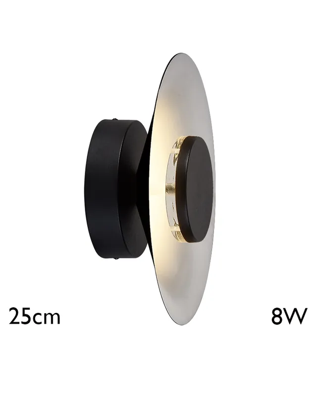 Alta Calidad Aplique de pared LED 25cm de aluminio y hierro 8W 3000K