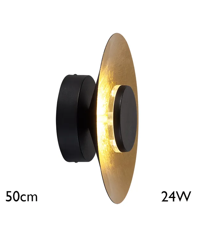 Aplique de pared LED 50cm de aluminio y hierro 24W 3000K Moderno