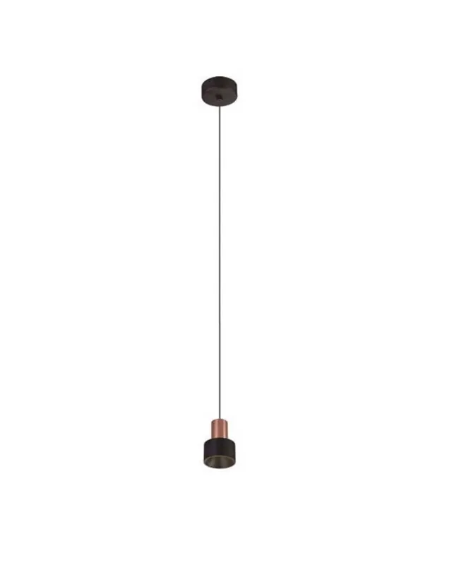 Promoción Exclusiva Lámpara colgante 6,5cm de diámetro 5W LED aluminio negro y dorado 3000K