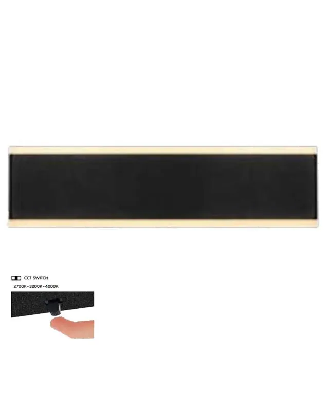 Aplique de pared 30,5cm LED 16W de aluminio CCT SWITCH 2700K/3200K/4000K Popular