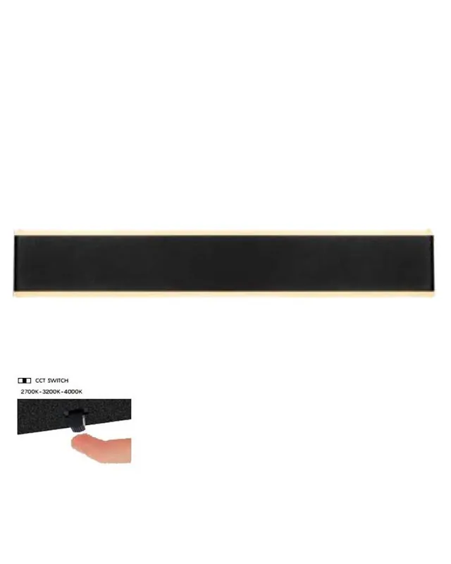 Aplique de pared 50,5cm LED 24W de aluminio CCT SWITCH 2700K/3200K/4000K Compra Ahora