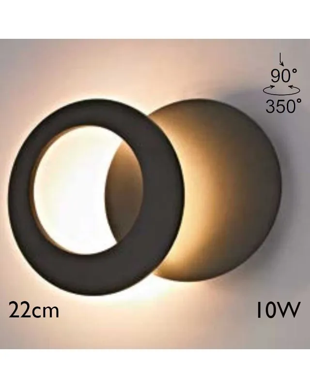 Aplique de pared 22cm LED 10W de aluminio 3000K Stock Limitado