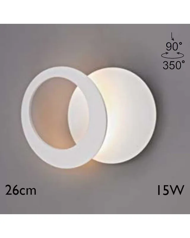 Aplique de pared 26cm LED 15W de aluminio 3000K Tendencia