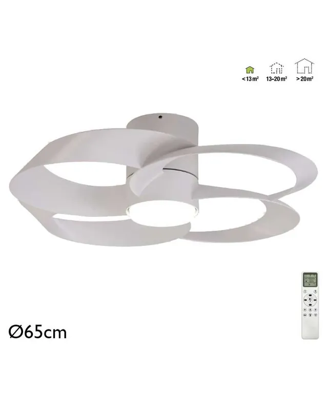 Ventilador plafón para techo 22W Ø65cm luz LED 24W control remoto REGULABLE temperatura luz Entrega Rápida
