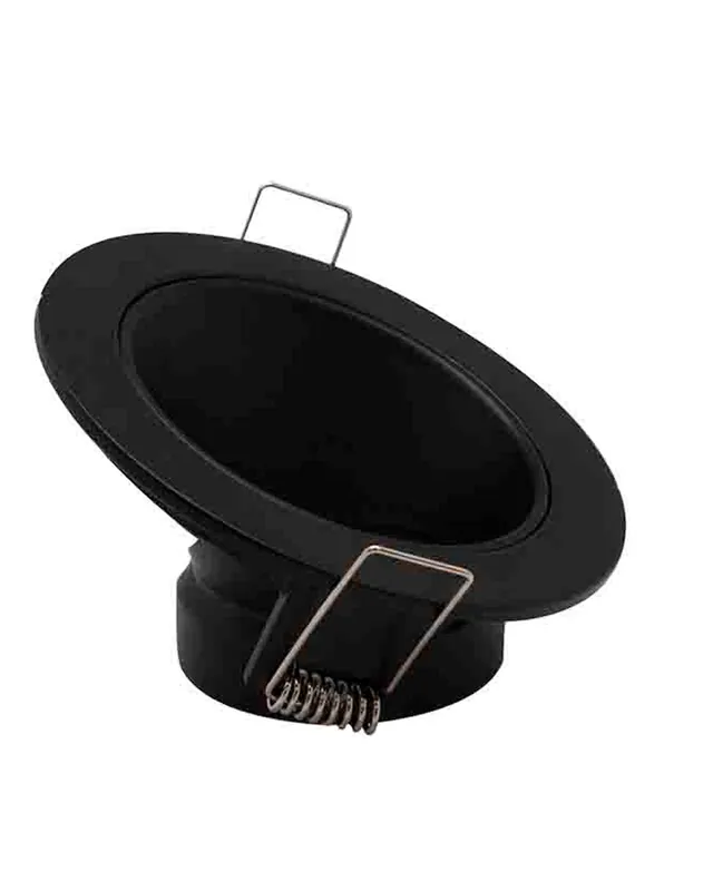 Aro cuadrado aluminio empotrable 11cm GU10 negro mate 45º Auténtico