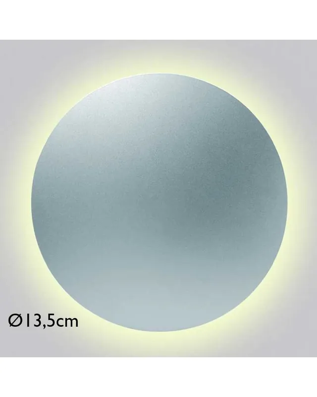 Aplique pared 13,5cm redondo plateado LED 6W 3000K Solo Hoy