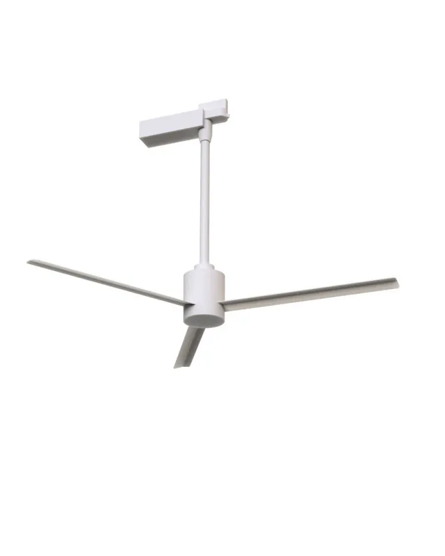 Ventilador de techo para carril trifásico negro 7W con mando a distancia Envío Internacional