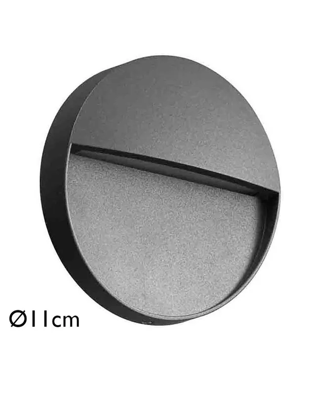 Bañador pared 11cm de aluminio y policarbonato LED 3W IP54 apto para exteriores Gran Oferta