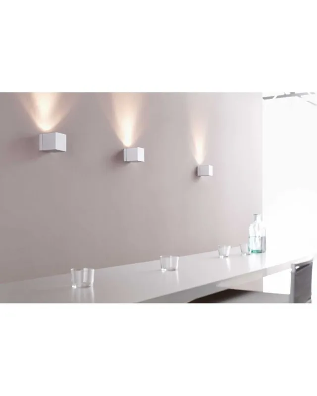 Aplique luz inferior/superior  8cm cubo aluminio 1xGU10 regulable Mejor Calidad