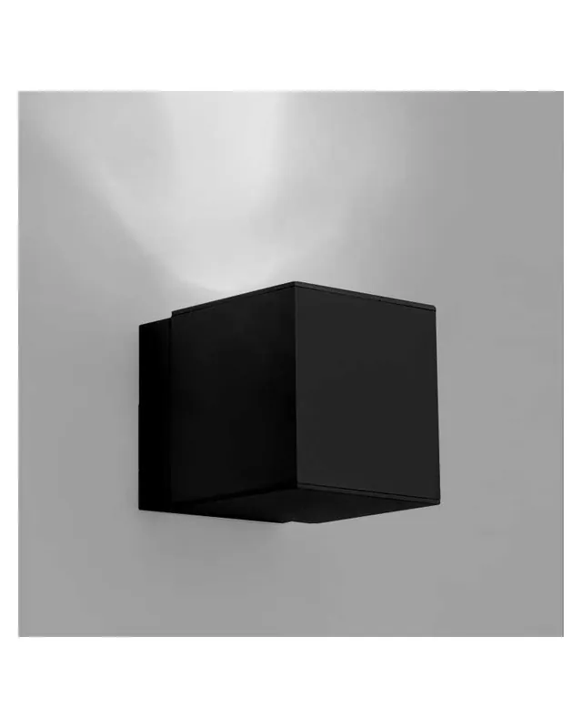 Aplique luz inferior/superior  8cm cubo aluminio 1xGU10 regulable Profesional