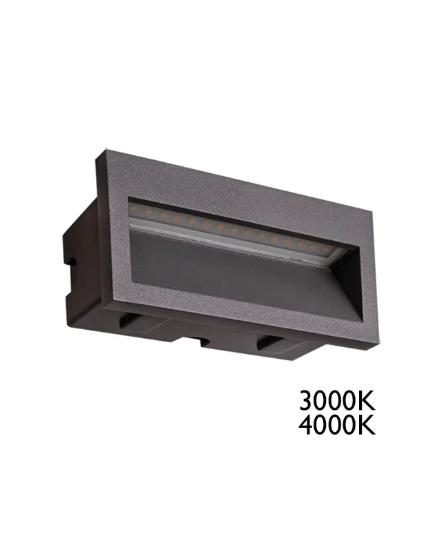 Aplique empotrable LED 3W IP54 apto para exteriores Envío Internacional