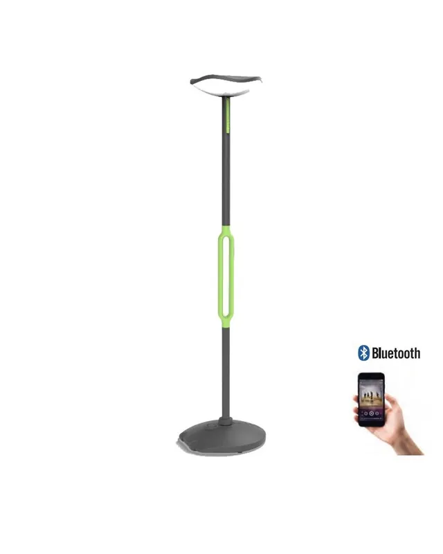 Artesanal Lámpara de pie SOLAR 190cm LED 8W gris oscuro y verde IP54 conexión bluetooth