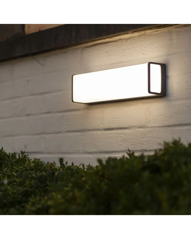 Aplique pared de exterior gris oscuro 35cm de aluminio LED 34W 4000K Oferta