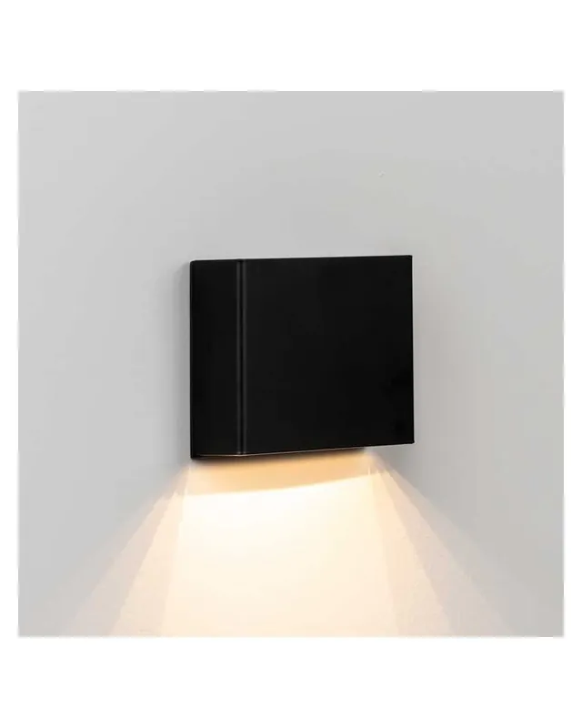 Última Versión Aplique señalética personalizable 13cm rectangular aluminio regulable LED 4W 2700K 400Lm luz inferior