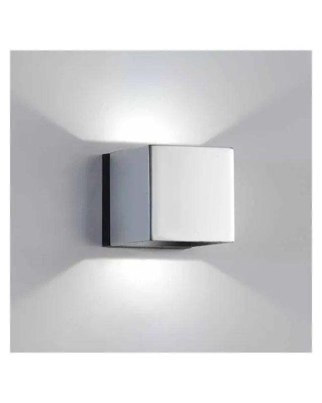 Aplique 5cm cubo dos luces aluminio luz superior e inferior 2xLED 5W 2700K 500Lm regulable Oferta