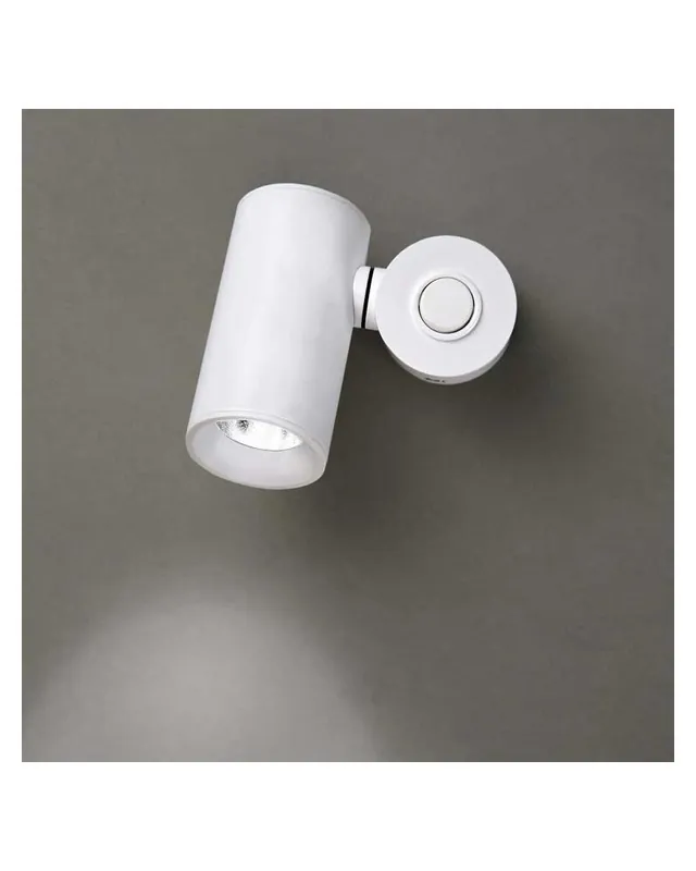 Aplique 4cm cilindro acero liso con interruptor LED 5W 2700K 500Lm regulable Descuento