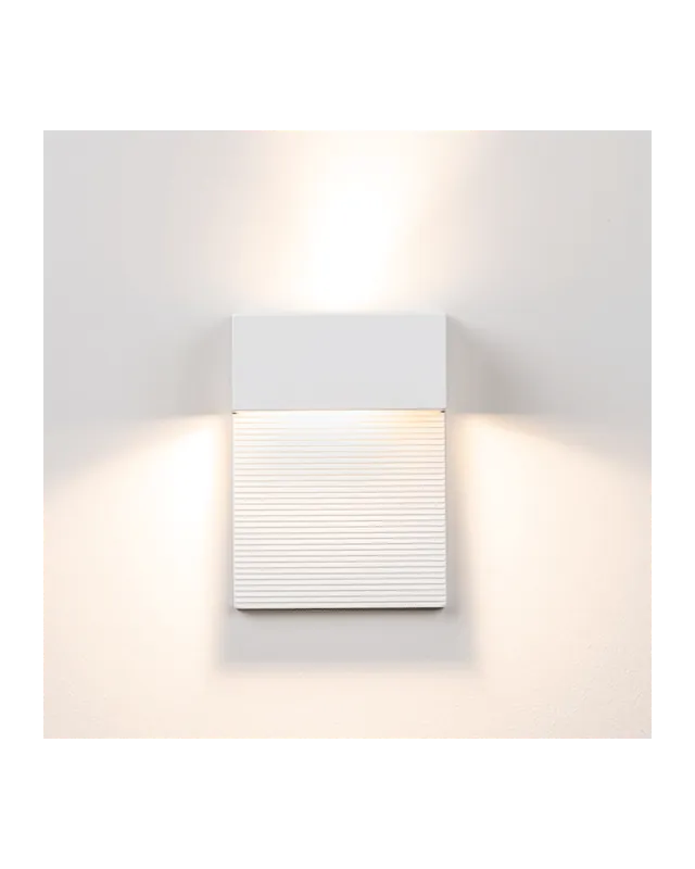 Aplique 11X15cm rectangular aluminio regulable 2x5W 2700K 500Lm luz superior e inferior Certificado
