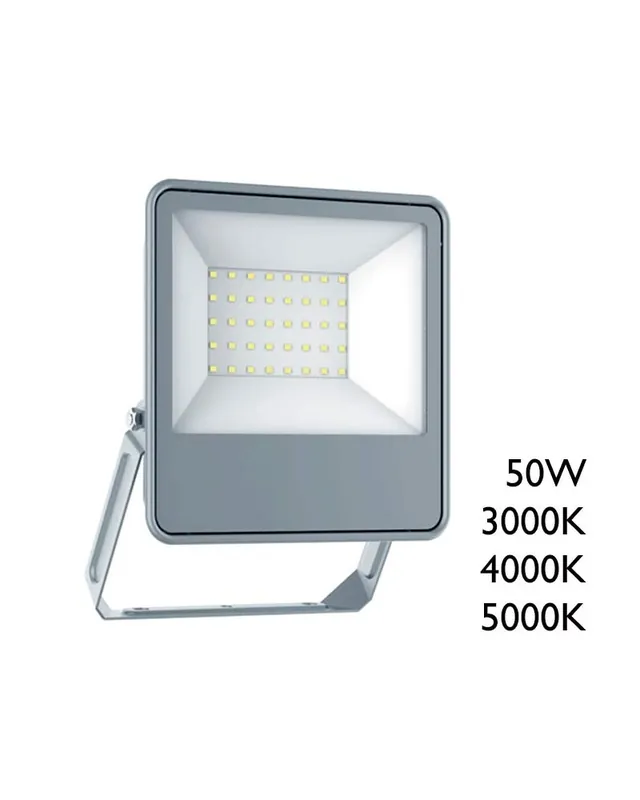 Proyector de exteriores 50W IP65 Gris 3000K 4000K 5000K Favorito De Clientes