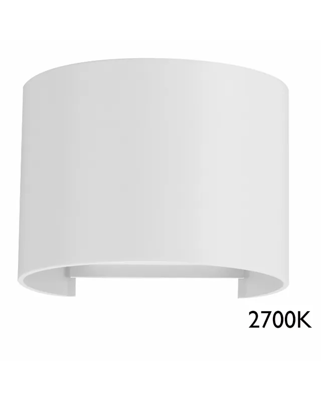 Aplique pared de exterior 10cm Luz superior e inferior LED 6,8W Aluminio 2700K Económico