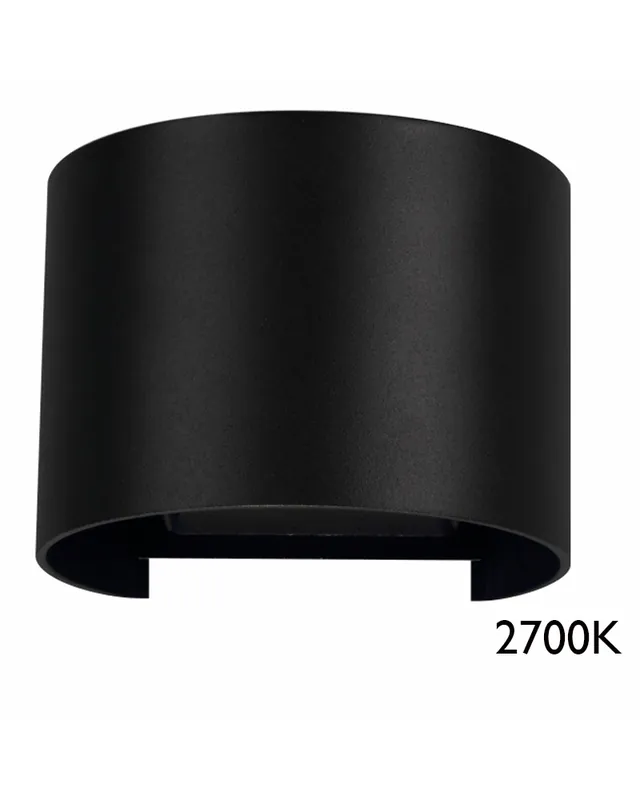 Aplique pared de exterior 10cm Luz superior e inferior LED 6,8W Aluminio 2700K Mayoreo