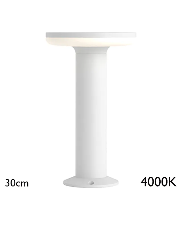 Baliza para exterior 30cm de aluminio y policarbonato IP65 LED 12W 4000K Stock Limitado