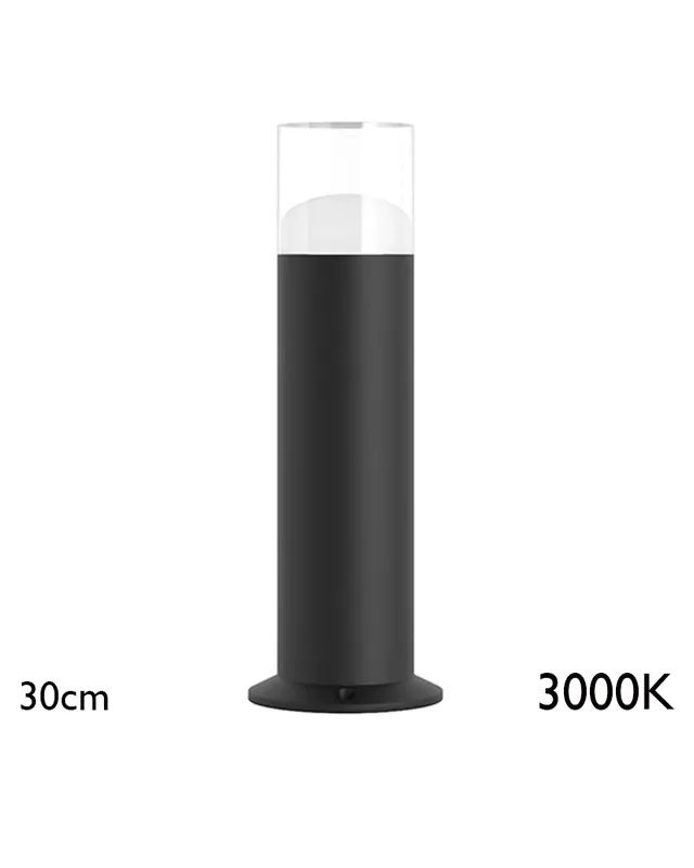 Baliza para exterior 30cm de aluminio y metacrilato IP65 LED 12W 3000K Promoción Exclusiva