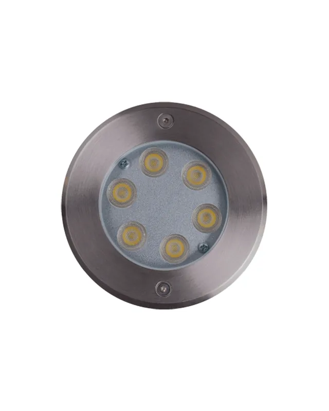 Promoción Exclusiva Empotrable de suelo LED 6W IP67 acero inox. de luz blanca 4000K 702 Lúmenes, peso hasta 2.000 Kgs.